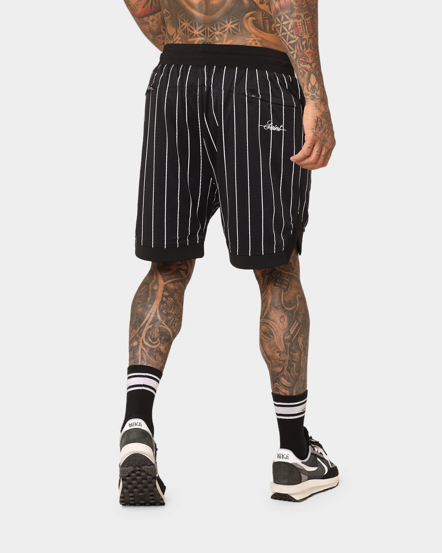 Saint Morta Exhibition Basketball Shorts Black retail industry garden party wear