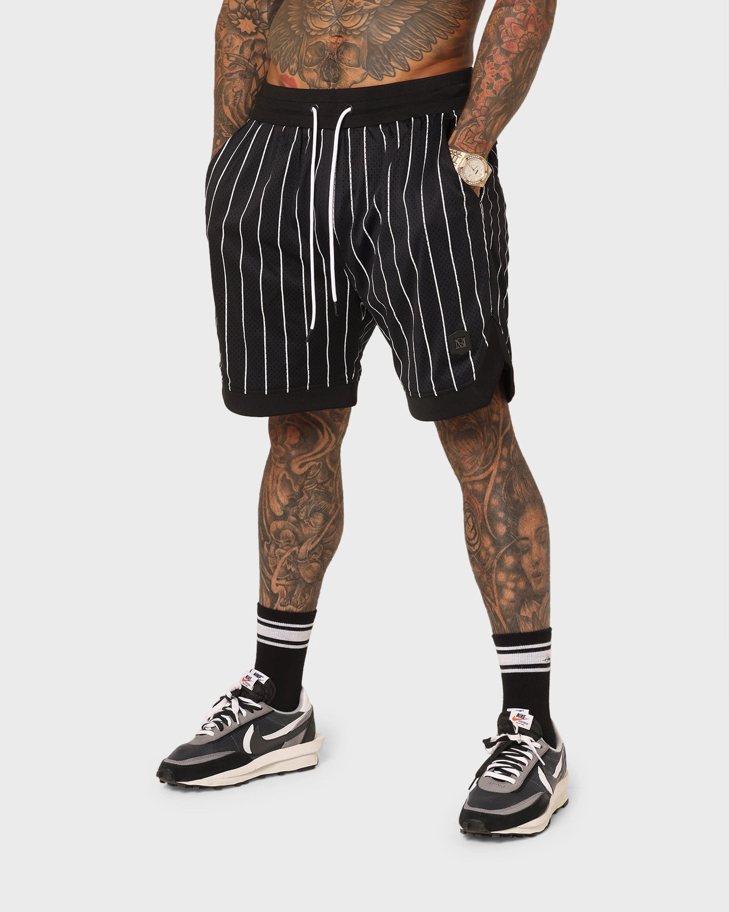 Saint Morta Exhibition Basketball Shorts Black Durable Stitching