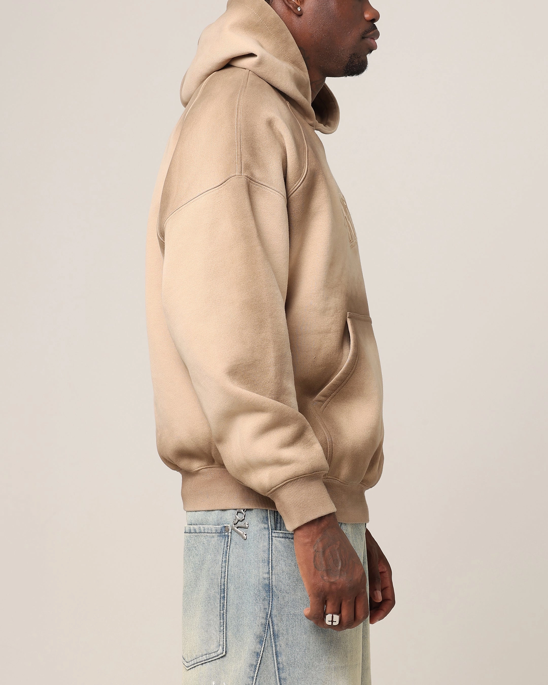 Hobbyist - appealing Quick Fit Saint Morta Faded Motor Hoodie Stone