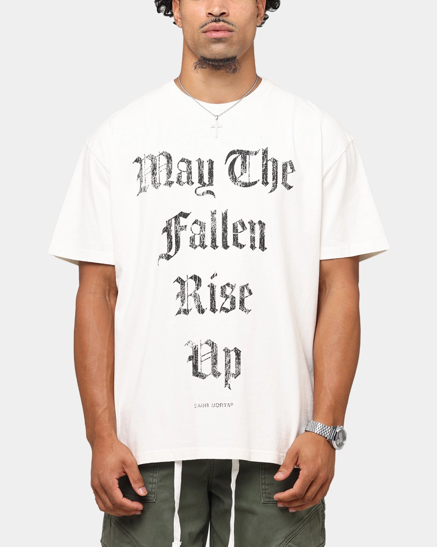 Camping attire Saint Morta Fallen Rising Boxy T-Shirt Off White