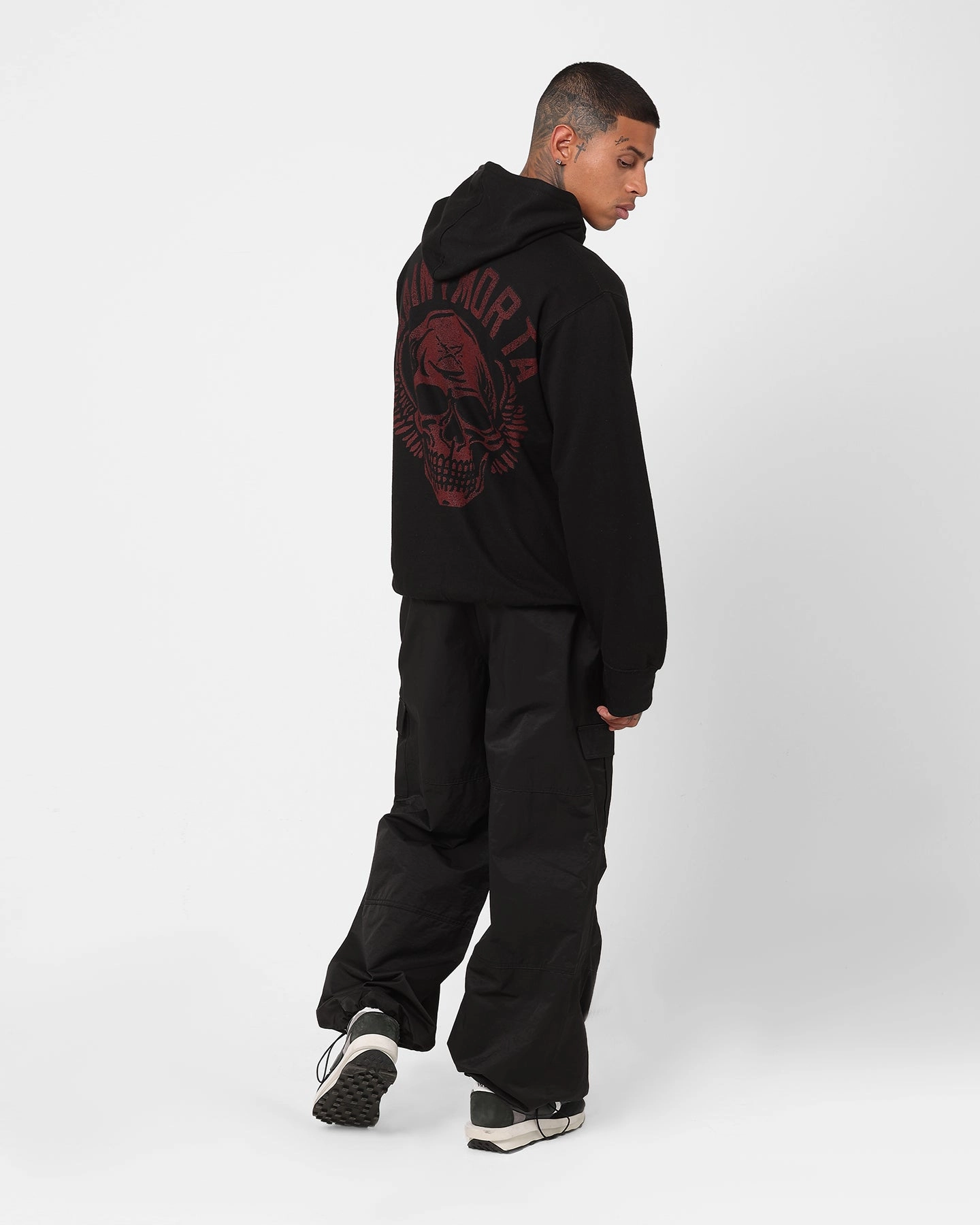 Saint Morta Fallows Hoodie Black/Red Quick Adjust Straps