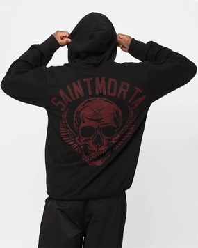 Saint Morta Fallows Hoodie Black/Red Premium Jacket Adjustable Wear