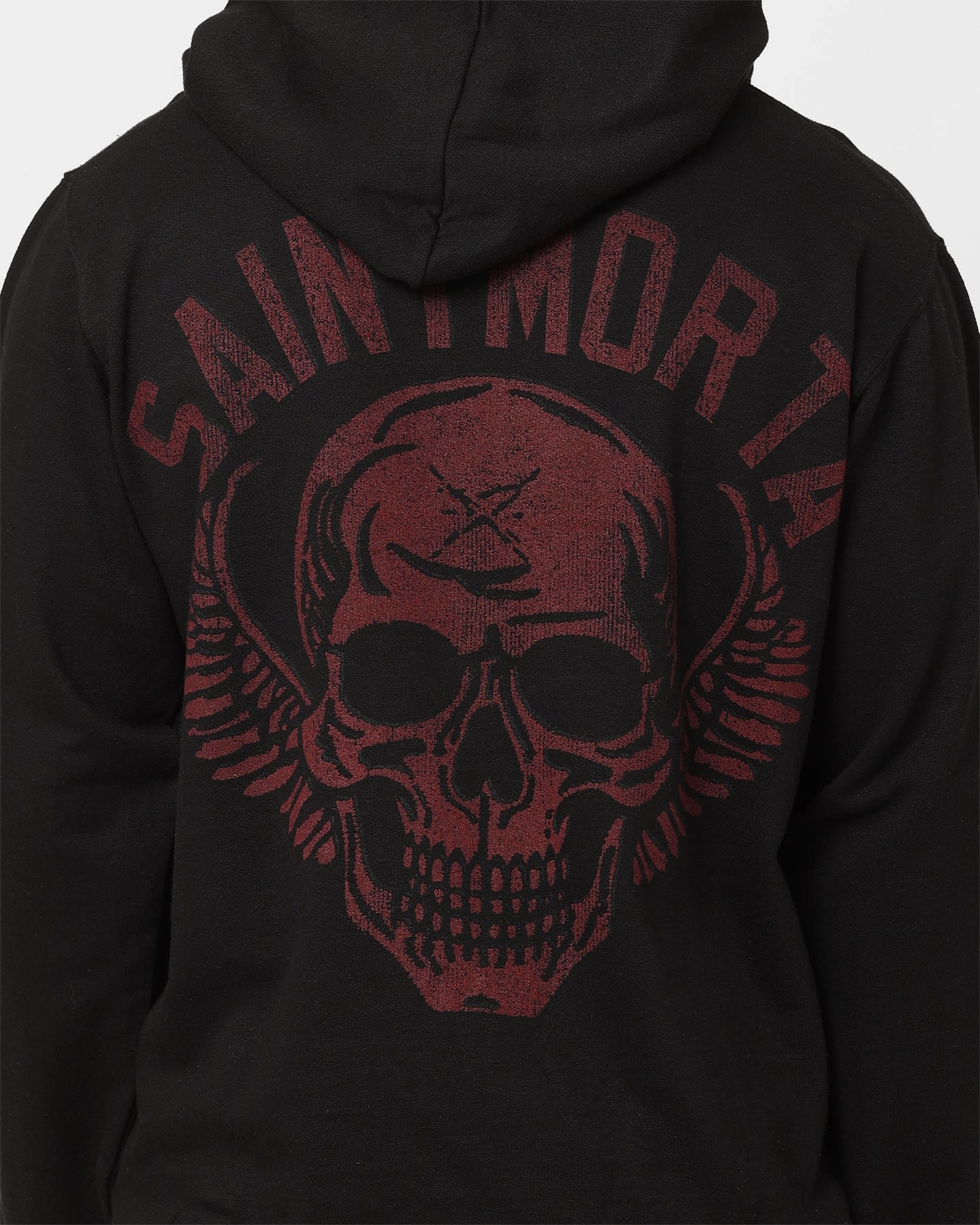 Saint Morta Fallows Hoodie Black/Red suitable for advertising campaigns Purple