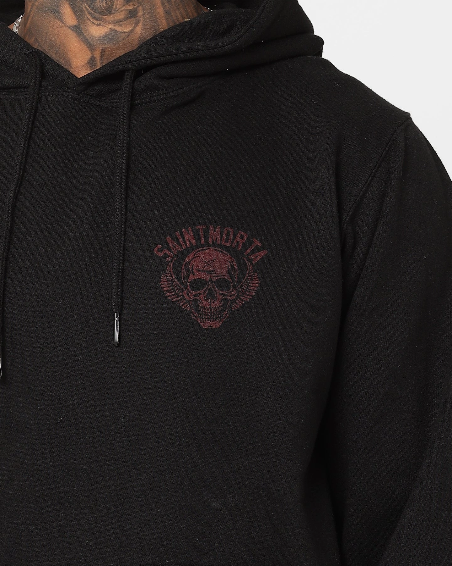 Saint Morta Fallows Hoodie Black/Red Promise Benefit