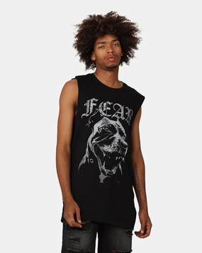 hiking clothes Saint Morta Fear Muscle T-Shirt Black/White