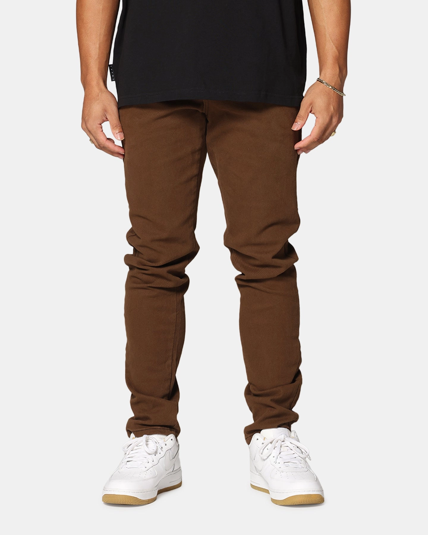 Saint Morta Fimi Jeans Vintage Brown Four Way Stretch Fabric Reinforced Stitching Details