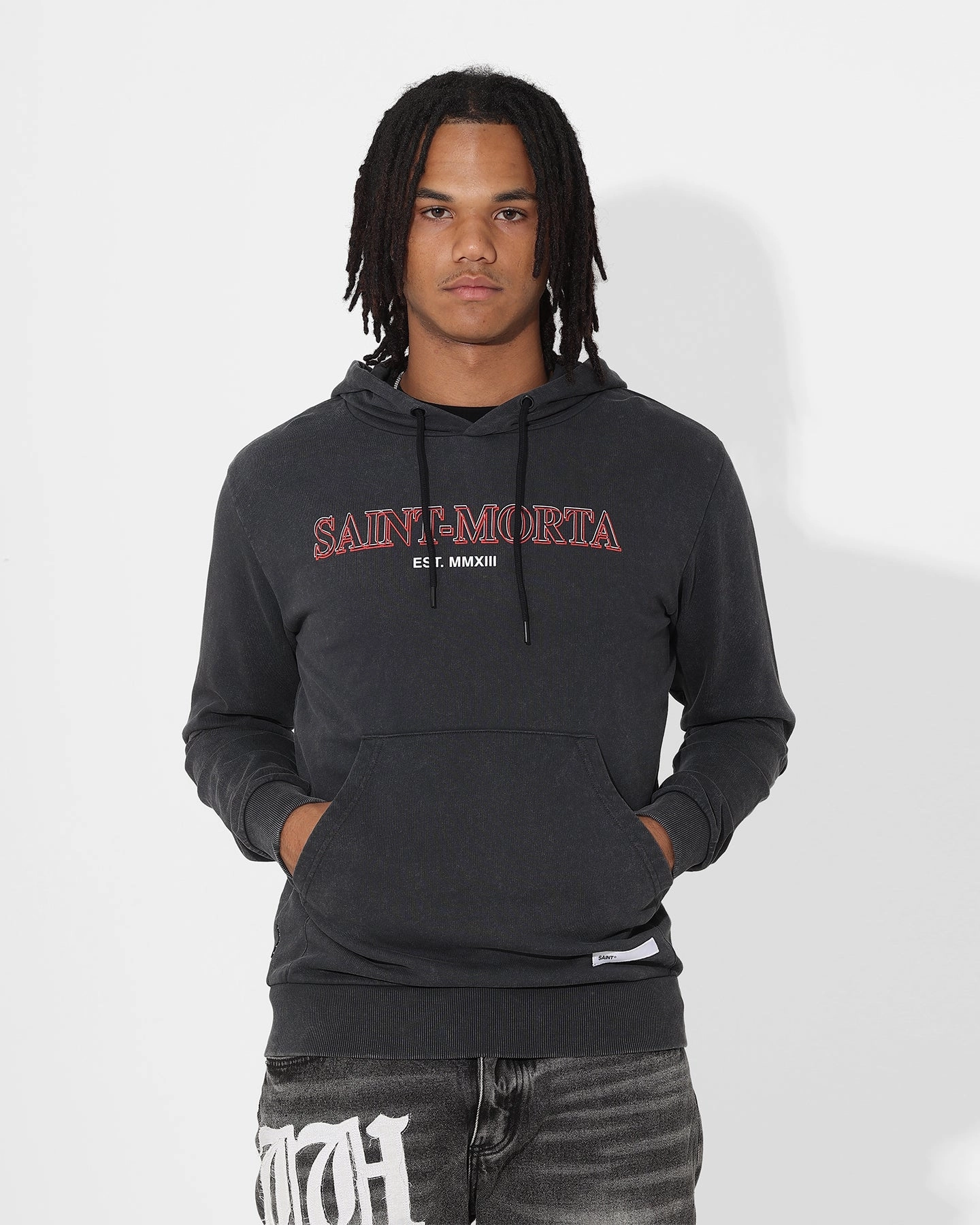 Saint Morta Finite New Age Hoodie Vintage Black Ergonomic Cut
