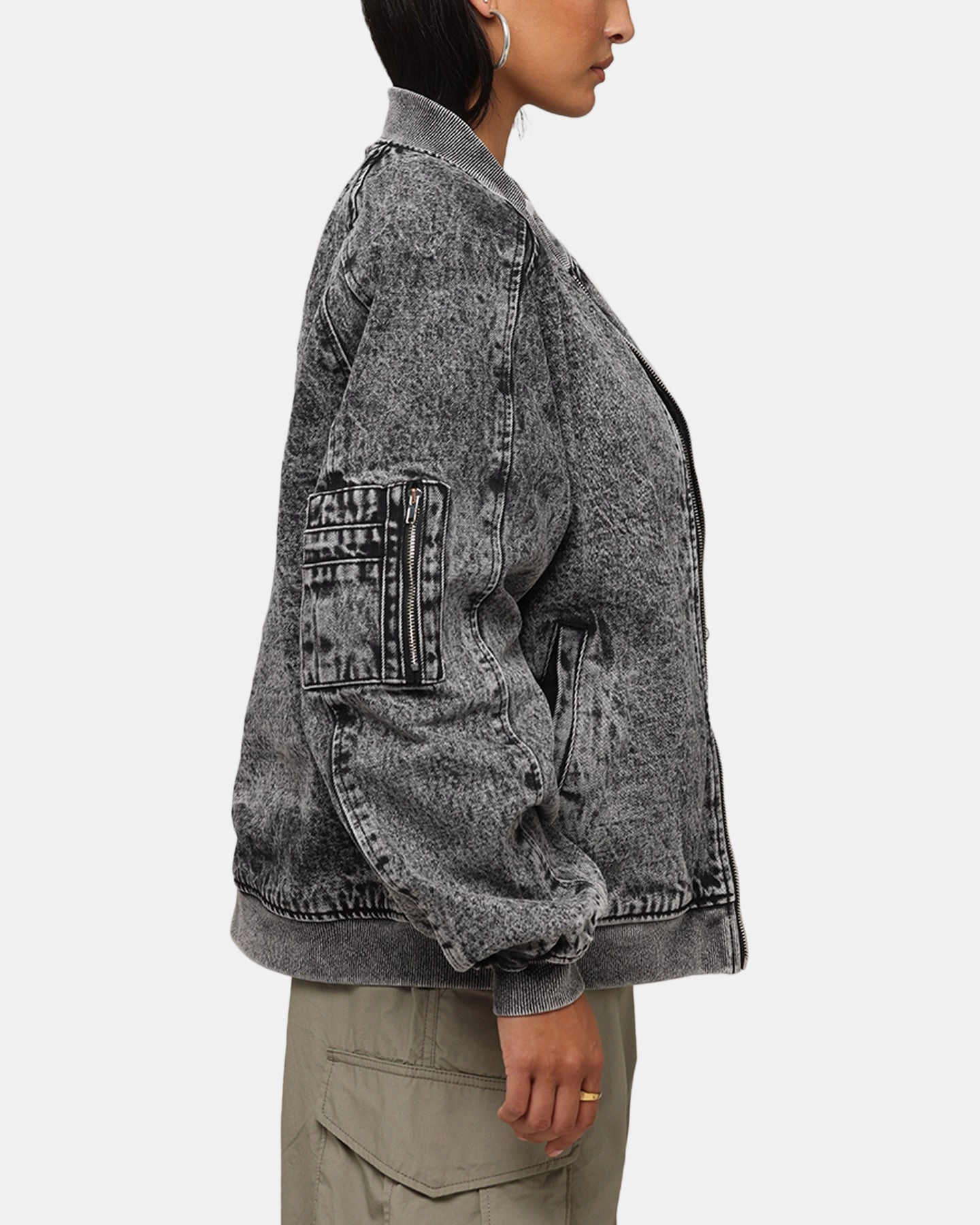 Travel Comfort Saint Morta Flight Denim Jacket Black Stonewash