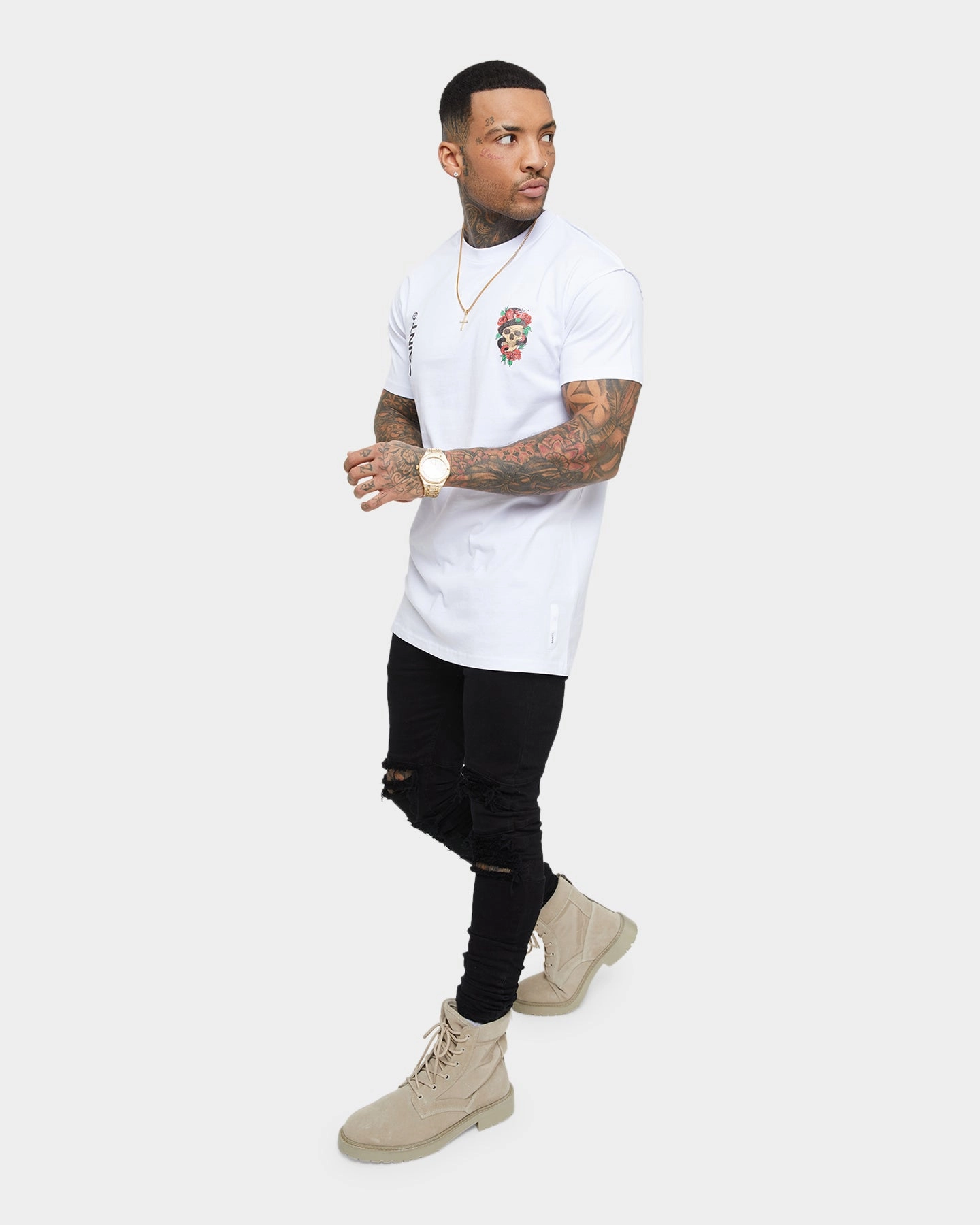 SoftenedTexturedWeave Saint Morta Forbidden Lafayette Vintage T-Shirt White