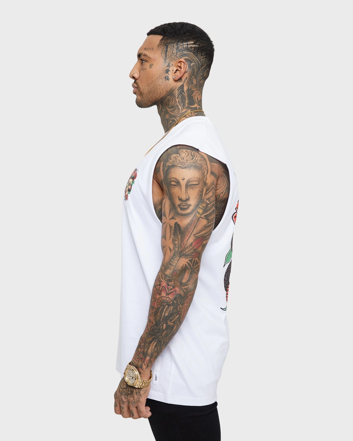 Saint Morta Forbidden Muscle Singlet White Eco-friendly