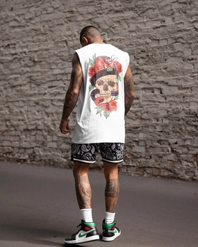 Saint Morta Forbidden Muscle Singlet White High Density Knit Comfy Layer
