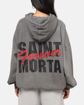 high-end Sport Inspired Saint Morta Forever Boxy Hoodie Washed Charcoal