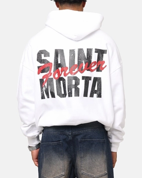 Saint Morta Forever Boxy Hoodie White Electronic - warfare - capable