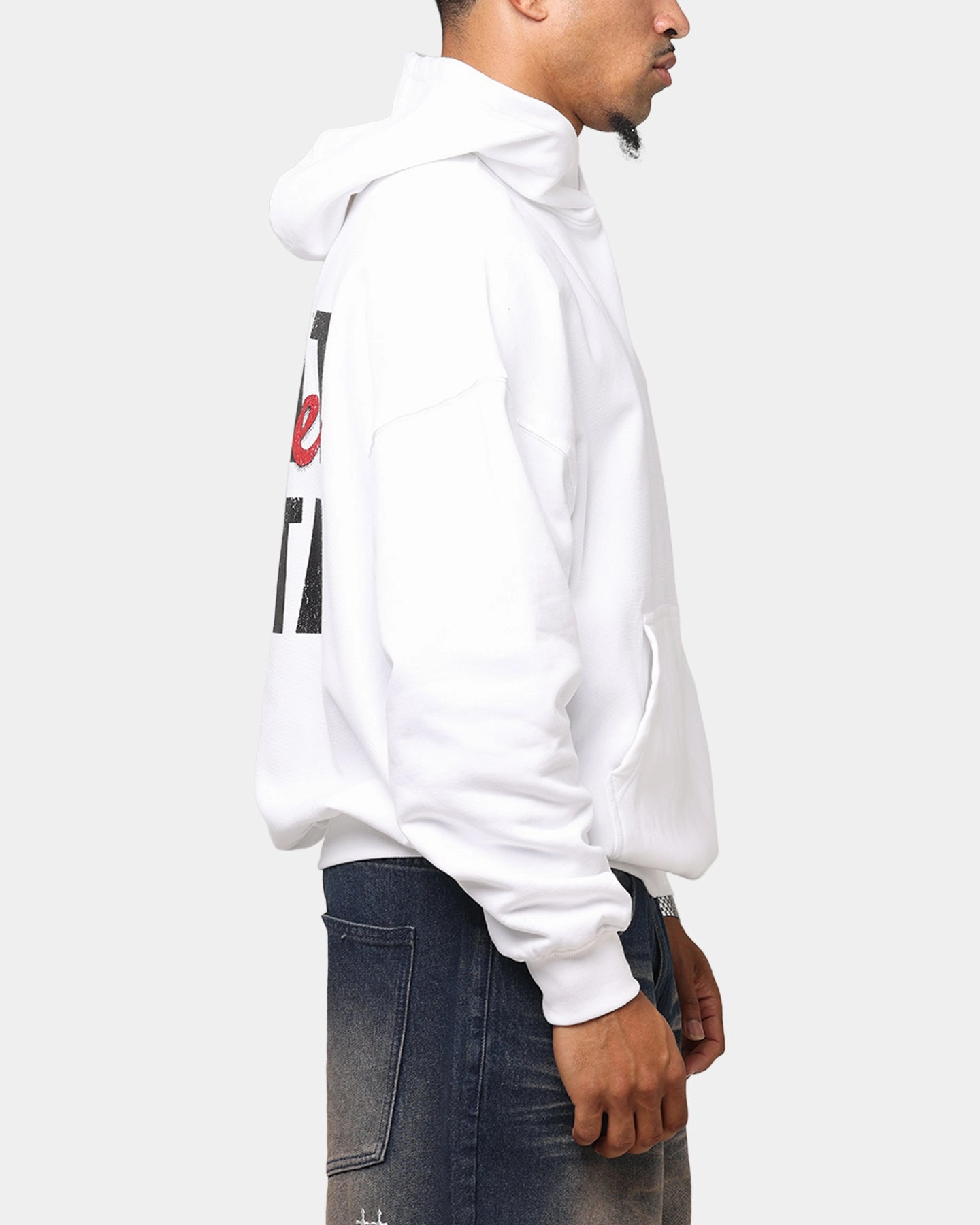 Versatile Styling Options Anti Pilling Surface Saint Morta Forever Boxy Hoodie White