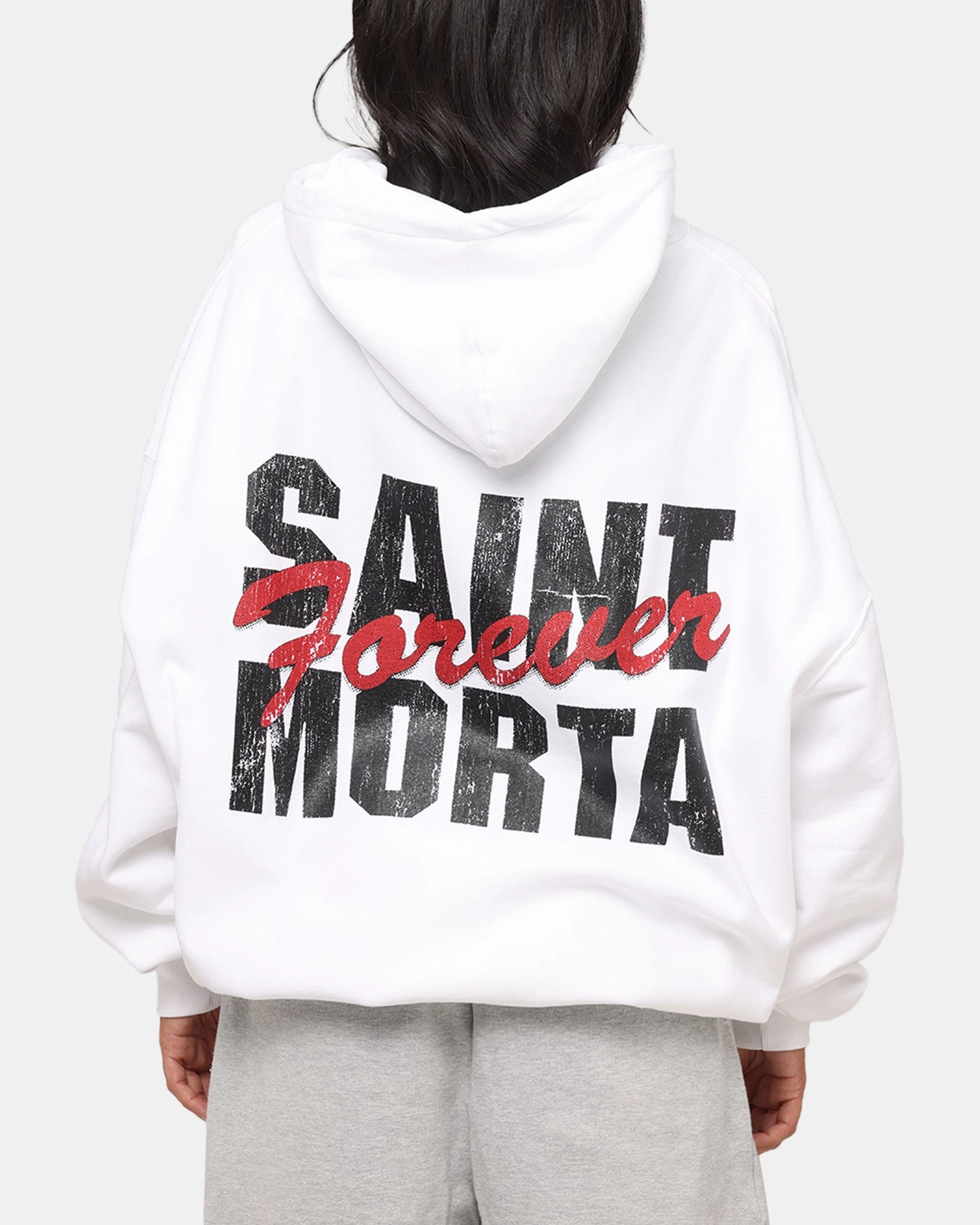 Saint Morta Forever Boxy Hoodie White Market