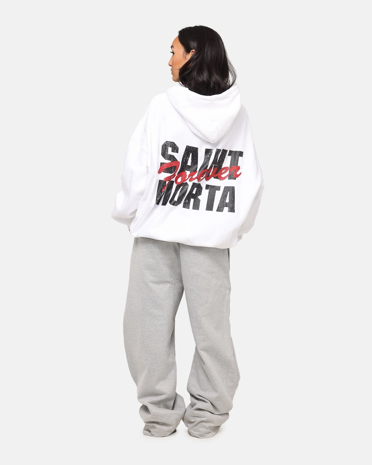 Saint Morta Forever Boxy Hoodie White Lightweight Packable Build Hiking Jacket