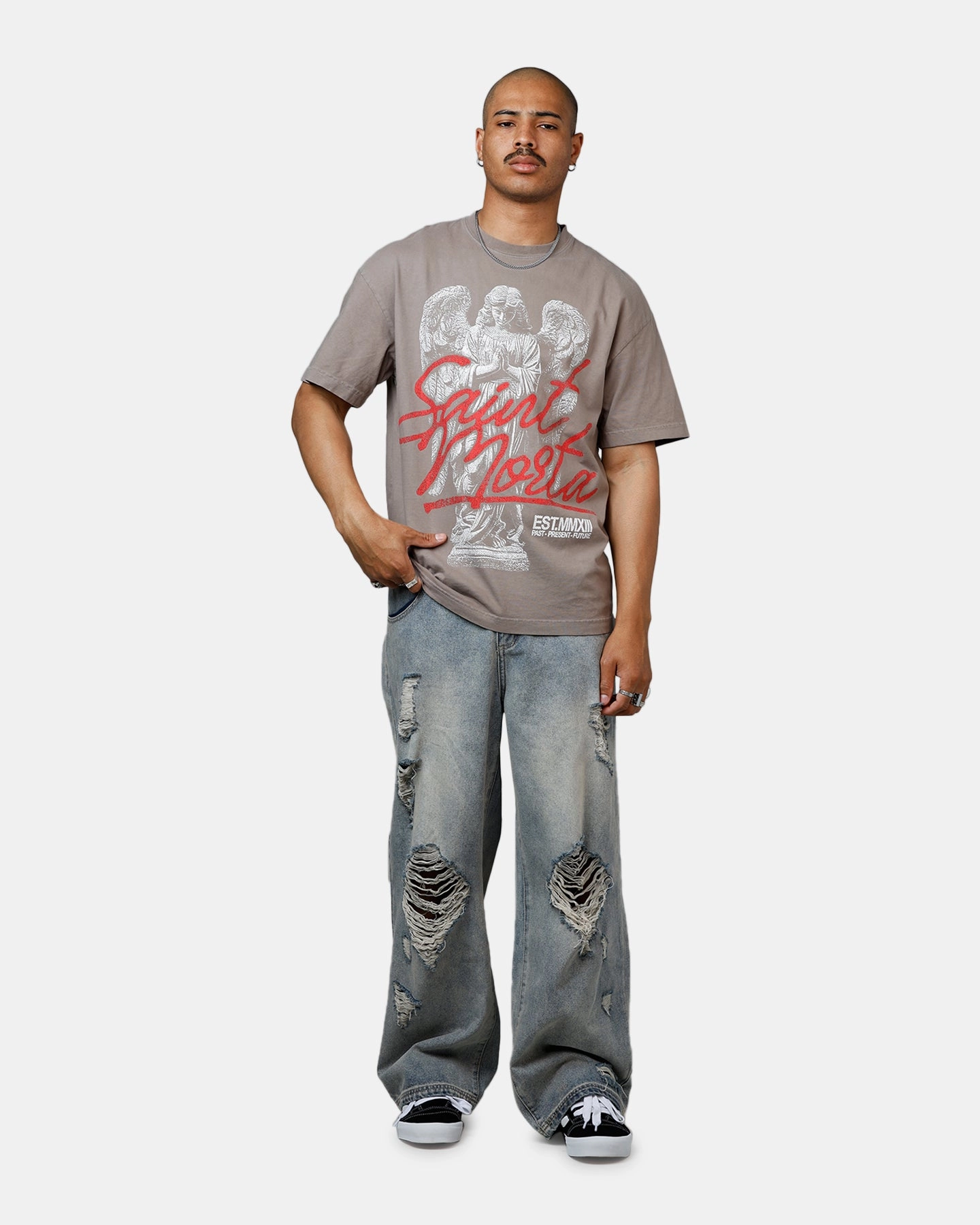 Chill Vibes Saint Morta Forever T-Shirt Vintage Khaki
