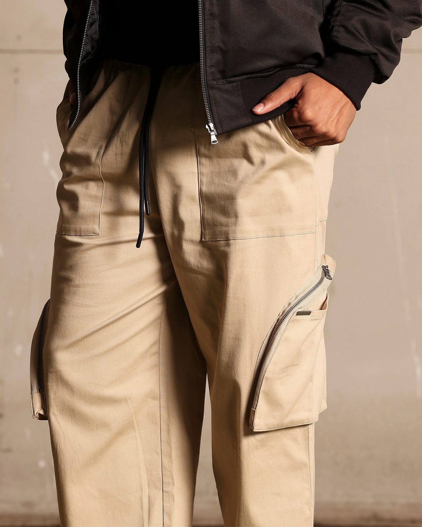 Saint Morta Gallery Zip Cargo Pants Stone TaglessComfort Fashion-Forward