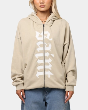 Technique traveler Saint Morta Gothic Distressed Zip Hoodie Stone