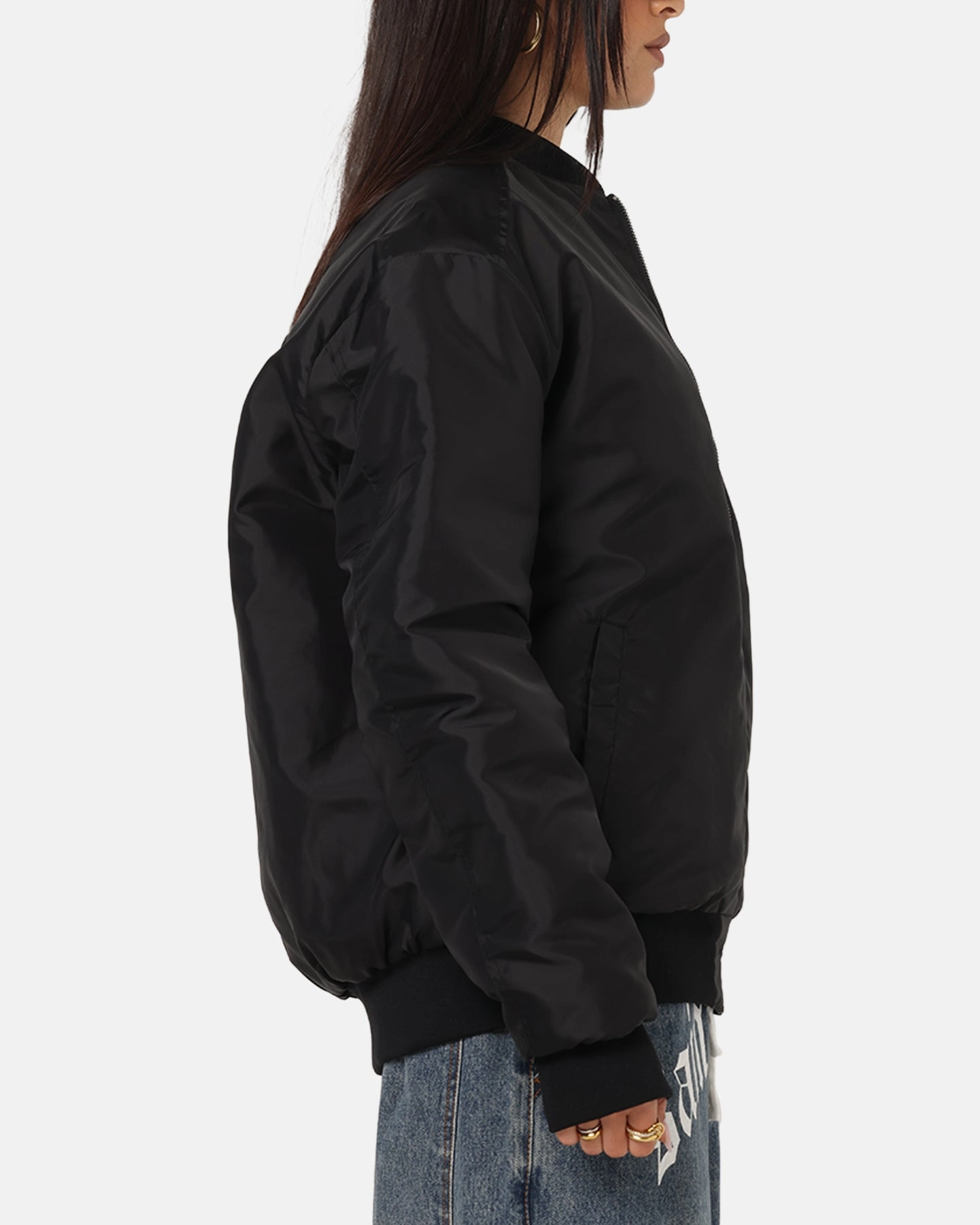 Bandana Elastic waist Saint Morta Gothic Noir Bomber Jacket Black
