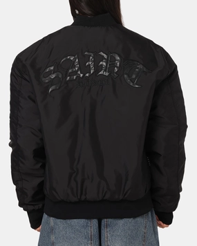 Saint Morta Gothic Noir Bomber Jacket Black Compression Packed Design Fearlessness