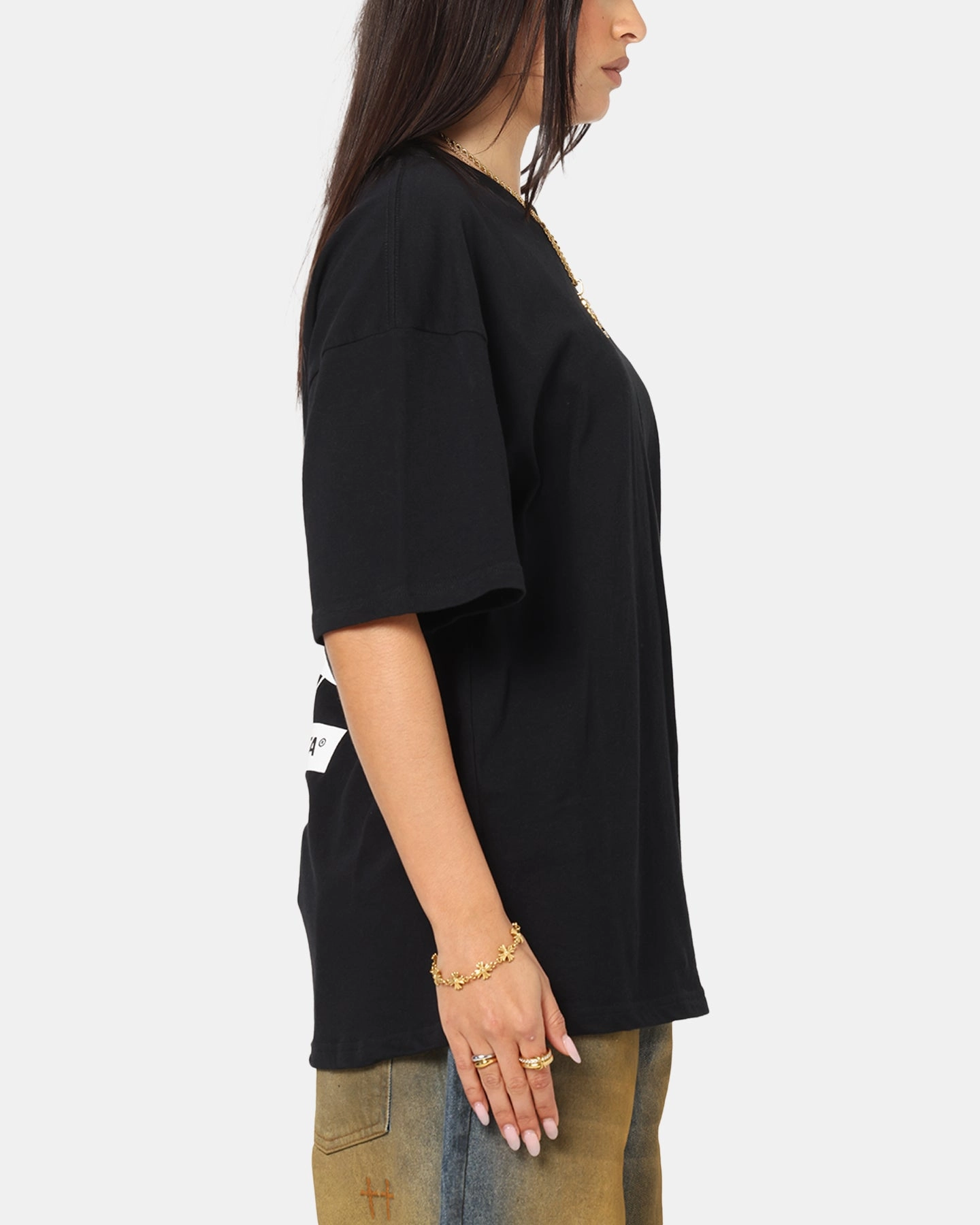 Saint Morta Gothic Stack T-Shirt Black Daily Outfit