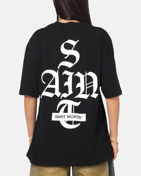 Saint Morta Gothic Stack T-Shirt Black Comfy Vibes