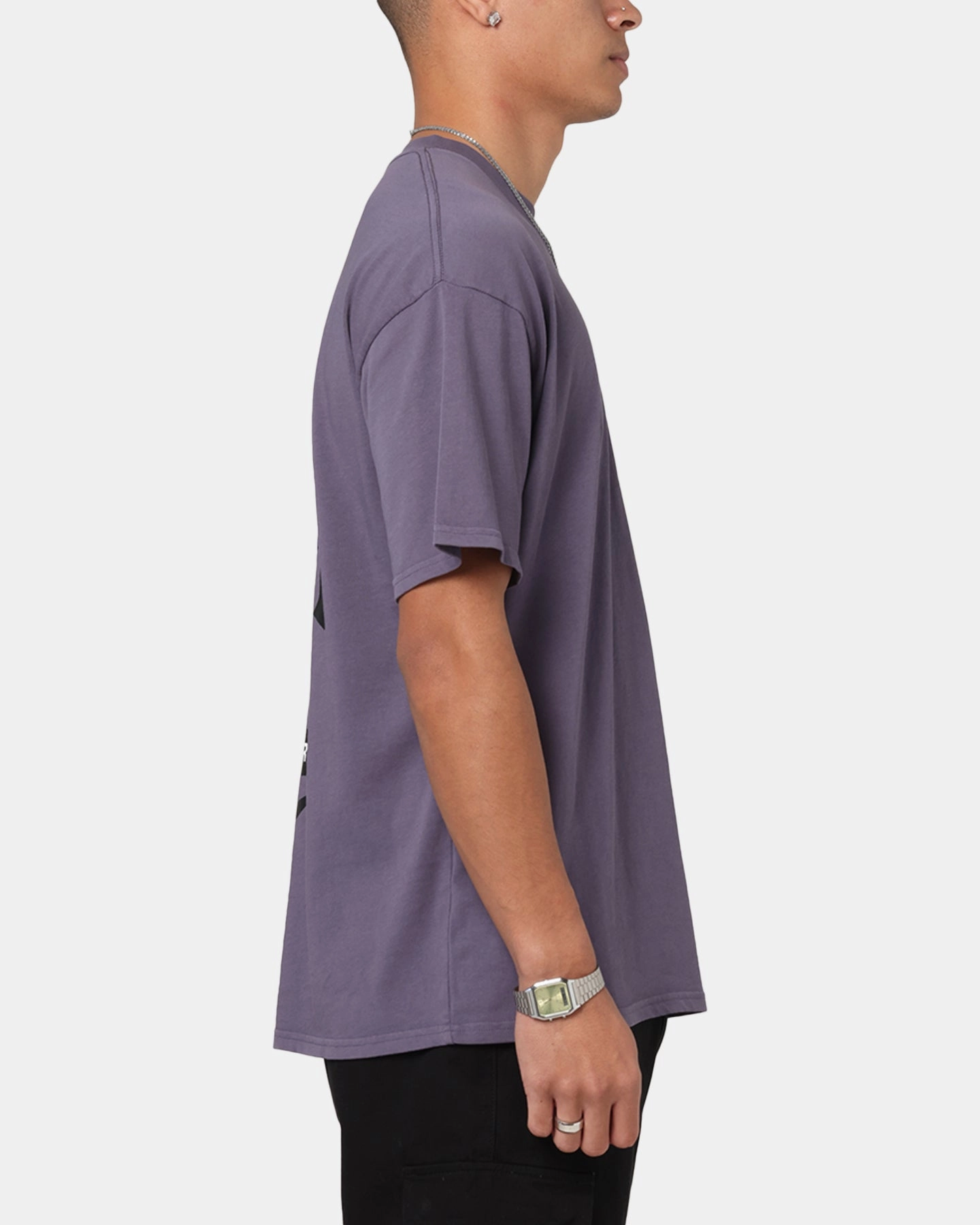 Feminine Appeal Sustainable Production Process Saint Morta Gothic Stack T-Shirt Purple