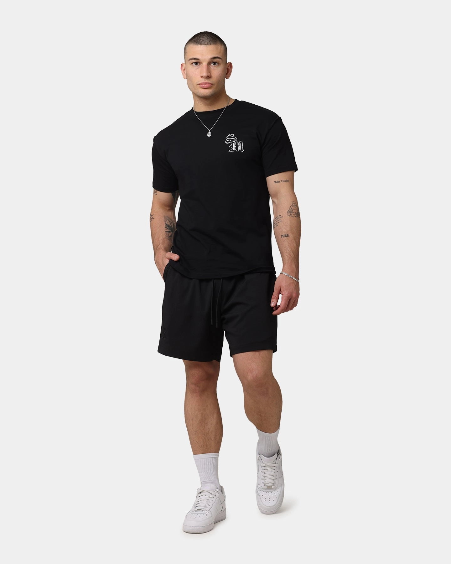 Saint Morta Gothic Walk Shorts Black Daily Fit Odor Lock Technology