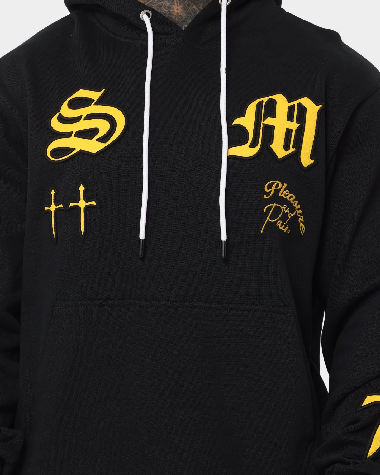 Relaxed Layer coordinating piece Saint Morta Graveyard Hoodie Black/Gold