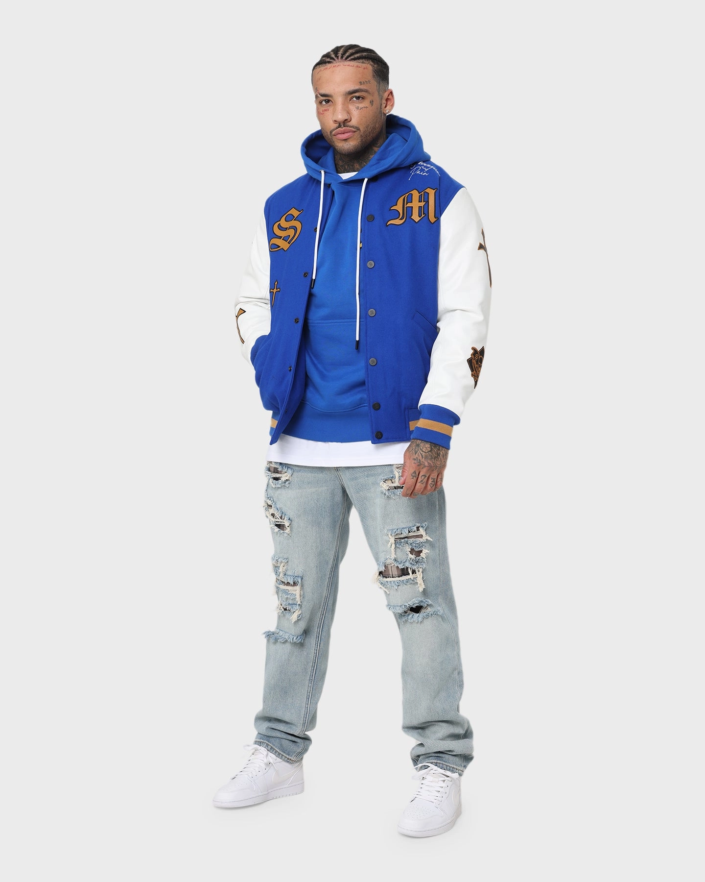 Saint Morta Graveyard Hoodie Royal/Black/Gold Airtight Storage Compartment Lightweight Comfort