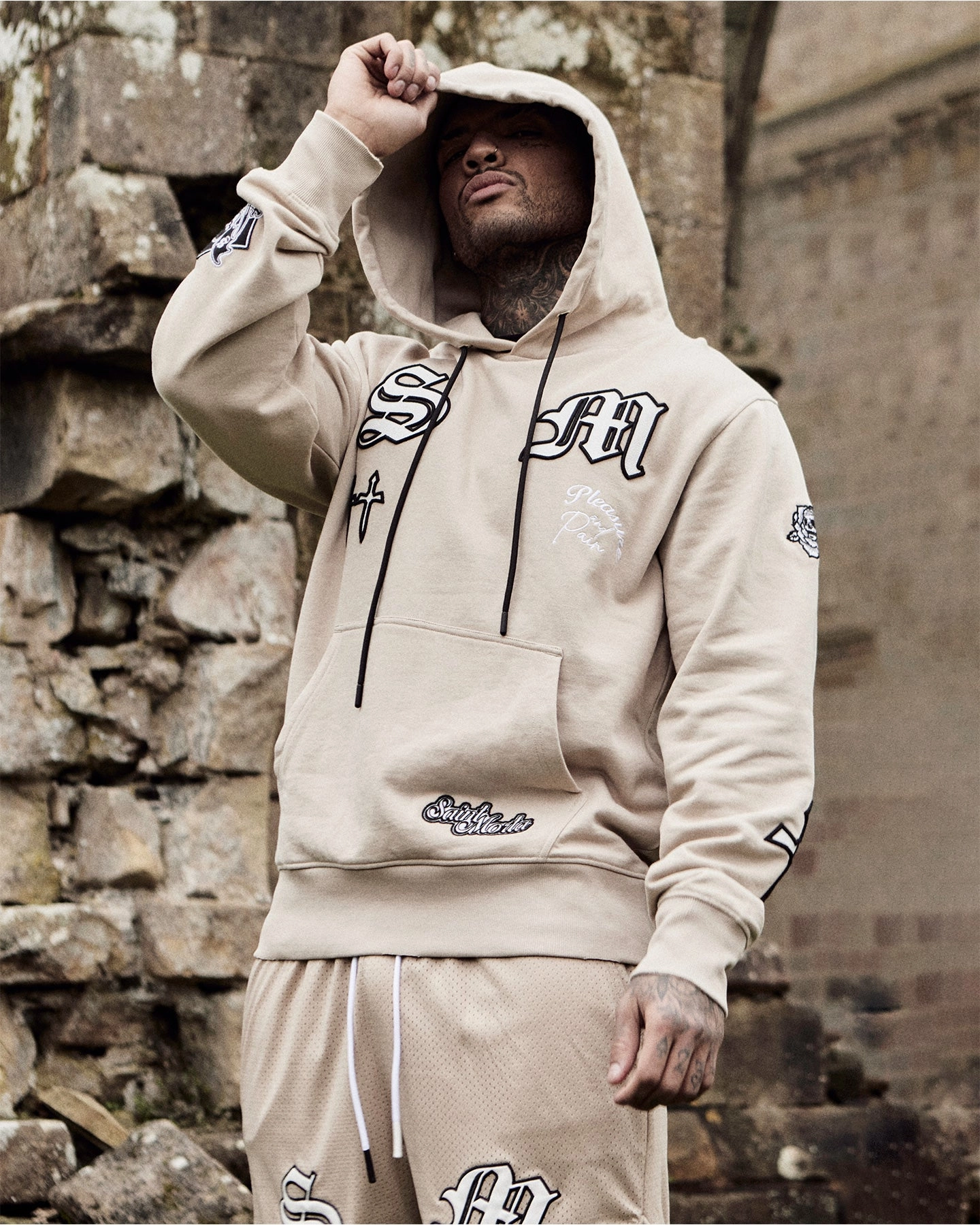 Risk graduation party Saint Morta Graveyard Hoodie Stone