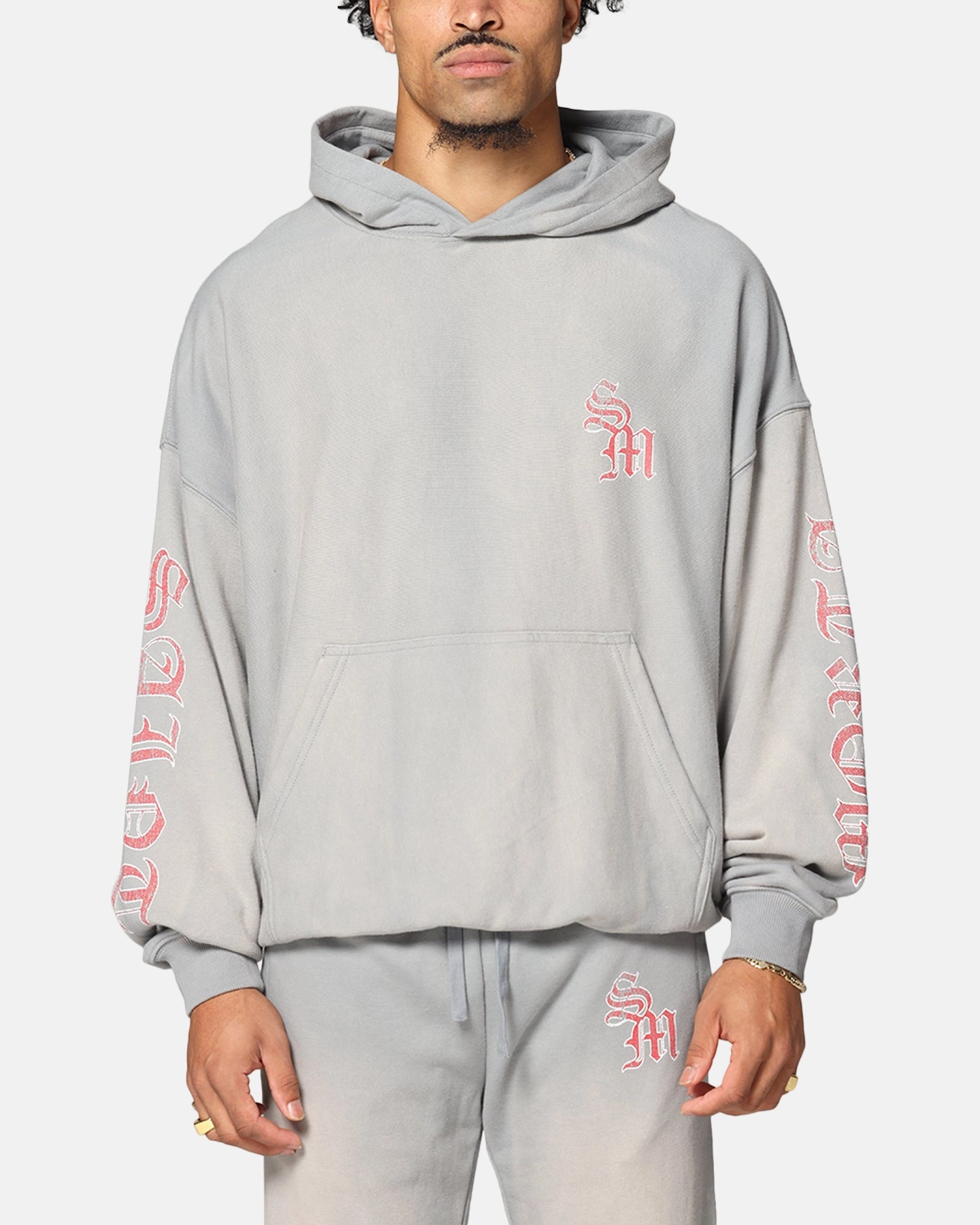 Saint Morta Hardcore Boxy Hoodie Sunfade Grey Minimalist Aesthetic Compact Travel Friendly Fold