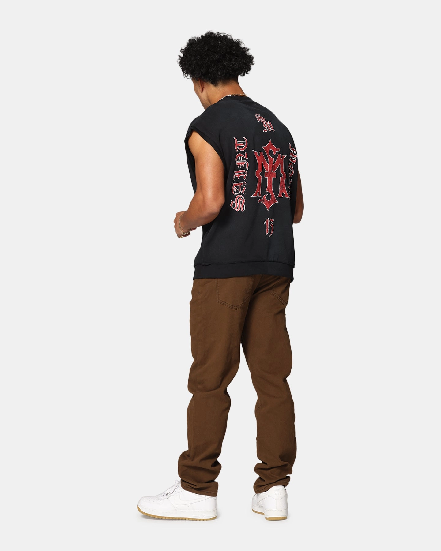 Timeless Design Anti Pilling Fabric Saint Morta Hardcore Cut Off T-Shirt Sunfade Grey