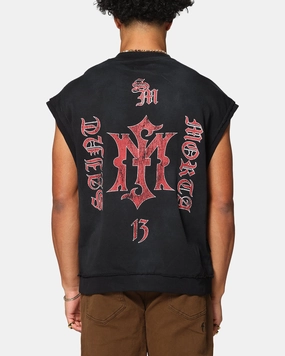 Soft Design Everyday Fashion Saint Morta Hardcore Cut Off T-Shirt Sunfade Grey