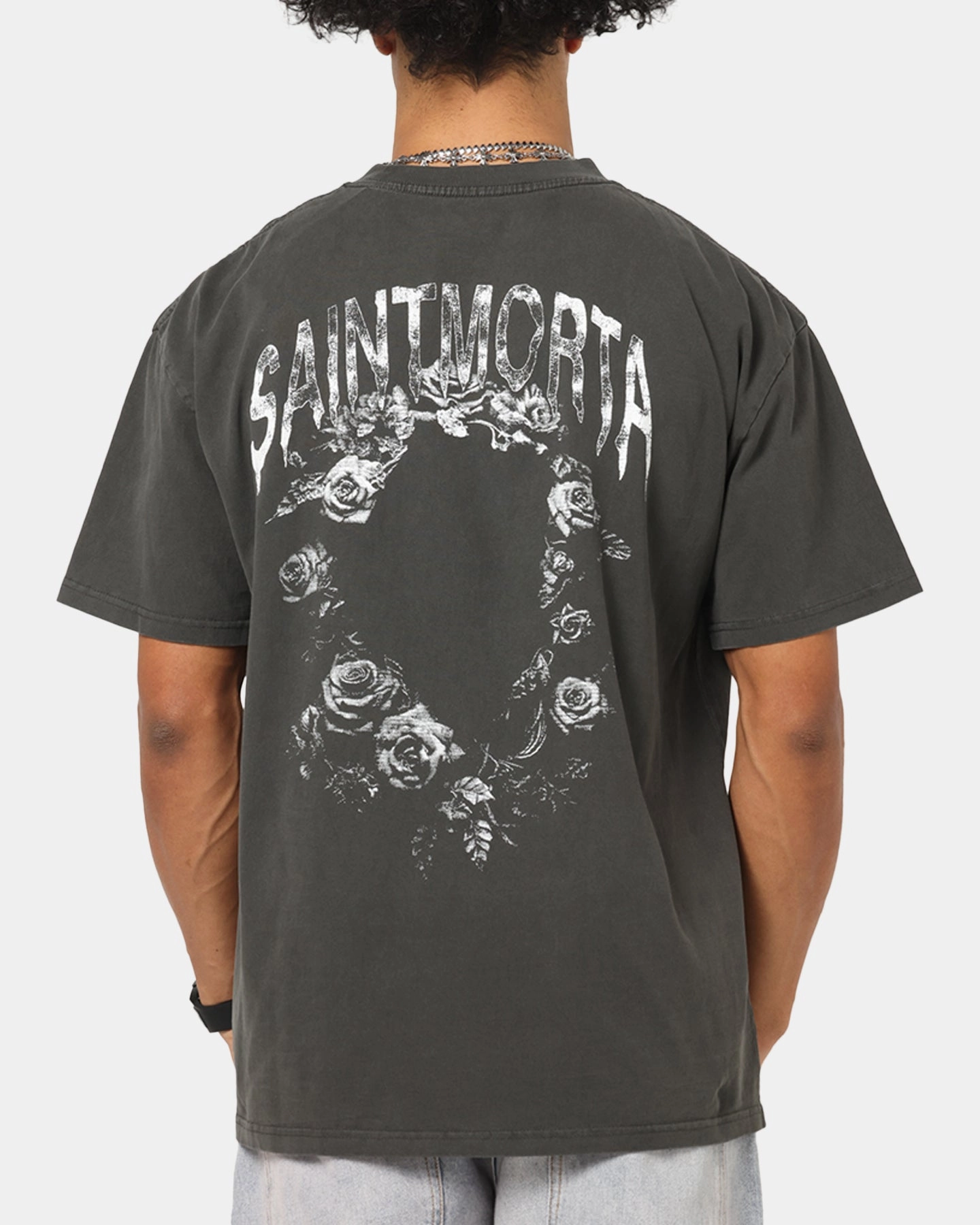 Elderly Comfort Saint Morta Heartbreak Boxy T-Shirt Black Wash