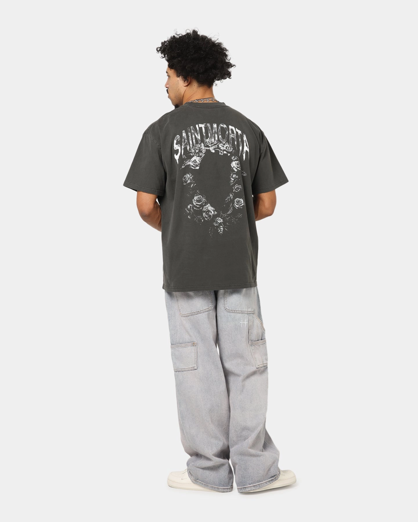 Saint Morta Heartbreak Boxy T-Shirt Black Wash Light and Cozy