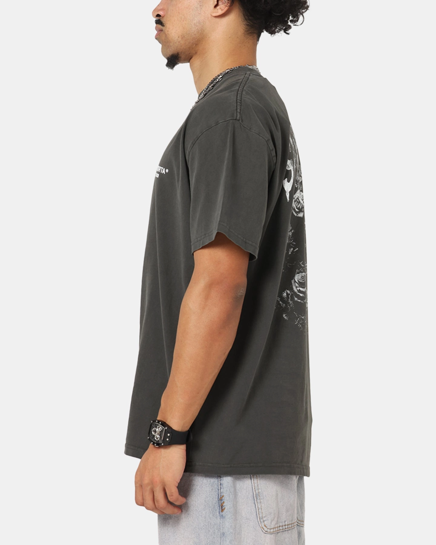 Casual Choice Wear Saint Morta Heartbreak Boxy T-Shirt Black Wash