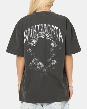 Saint Morta Heartbreak Boxy T-Shirt Black Wash Urban Smart