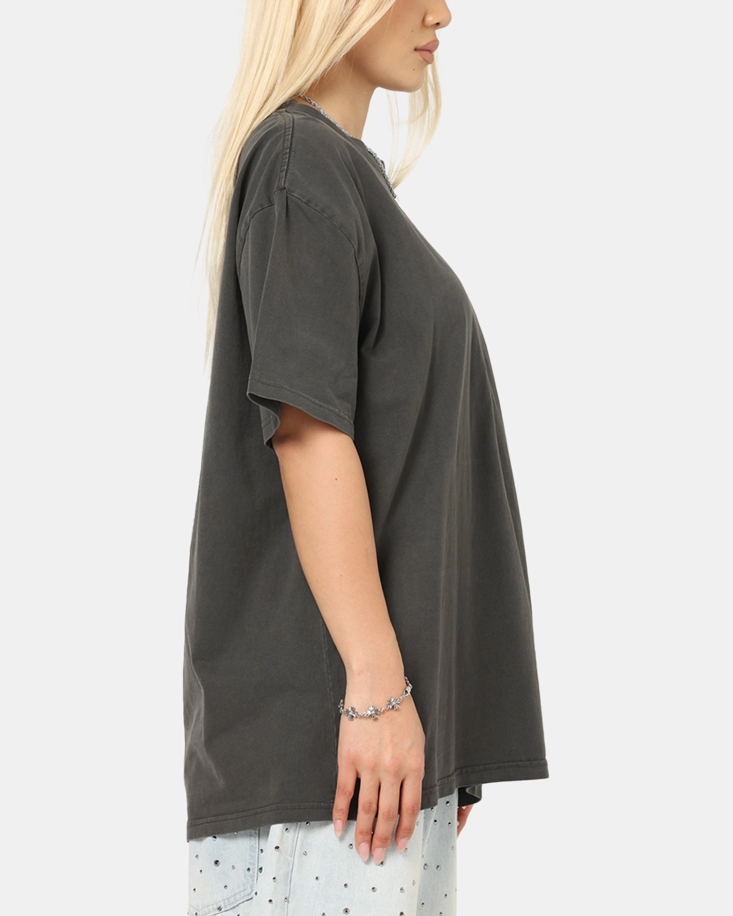Slim Silhouette Saint Morta Heartbreak Boxy T-Shirt Black Wash