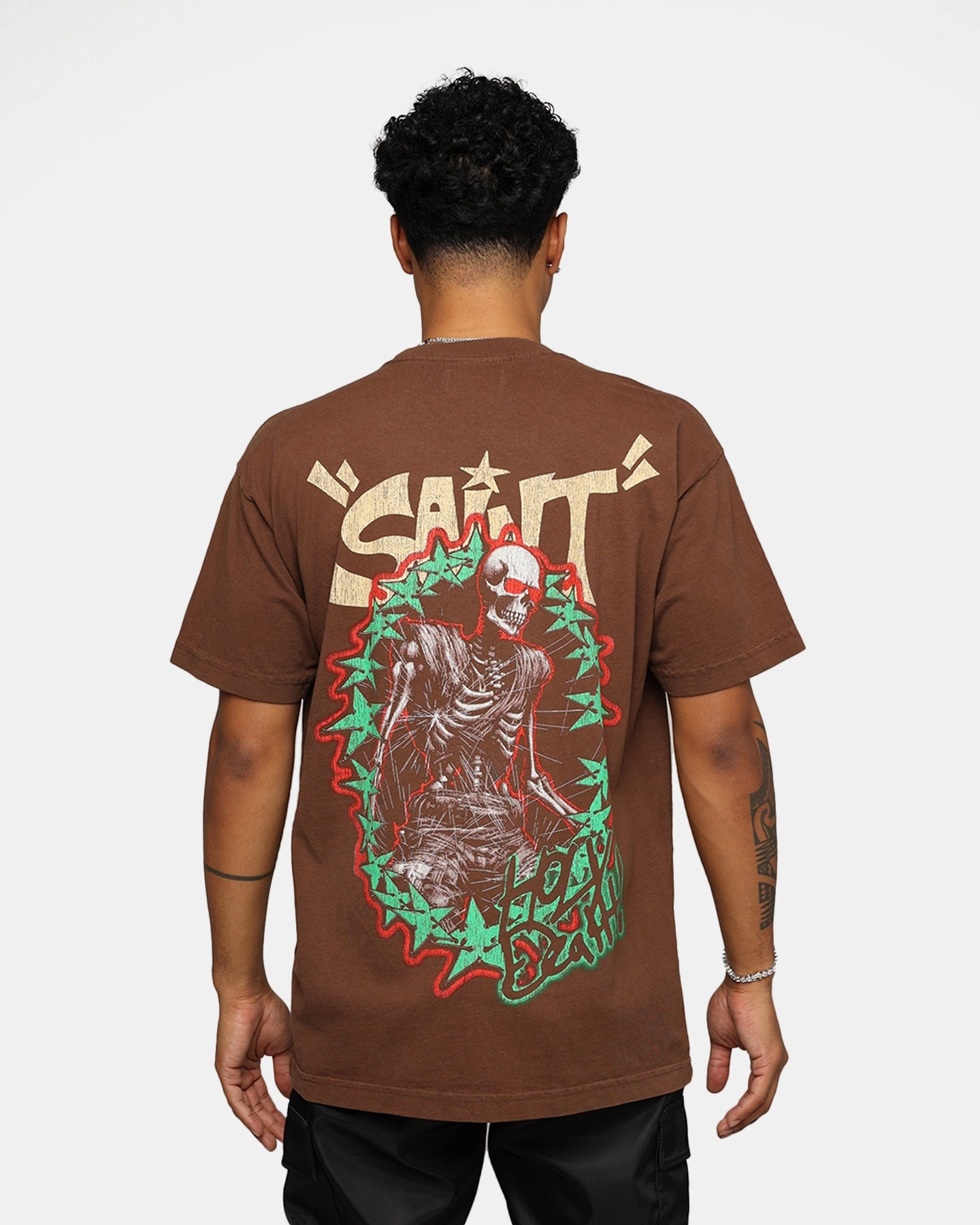 Saint Morta Holy Death T-Shirt Vintage Brown mix and match