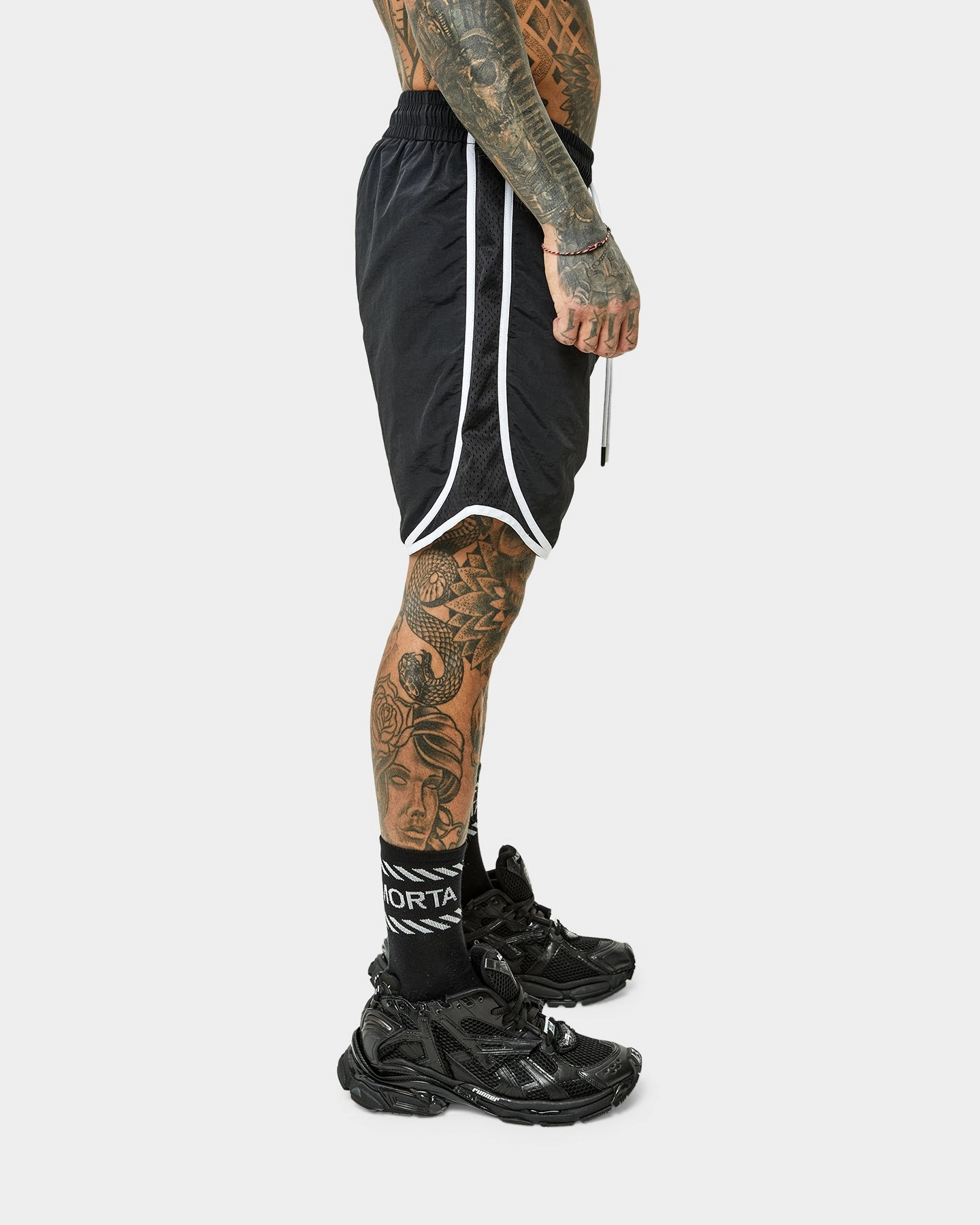 cheering section NoChafeFinish Saint Morta Icarus Vintage Running Shorts Black