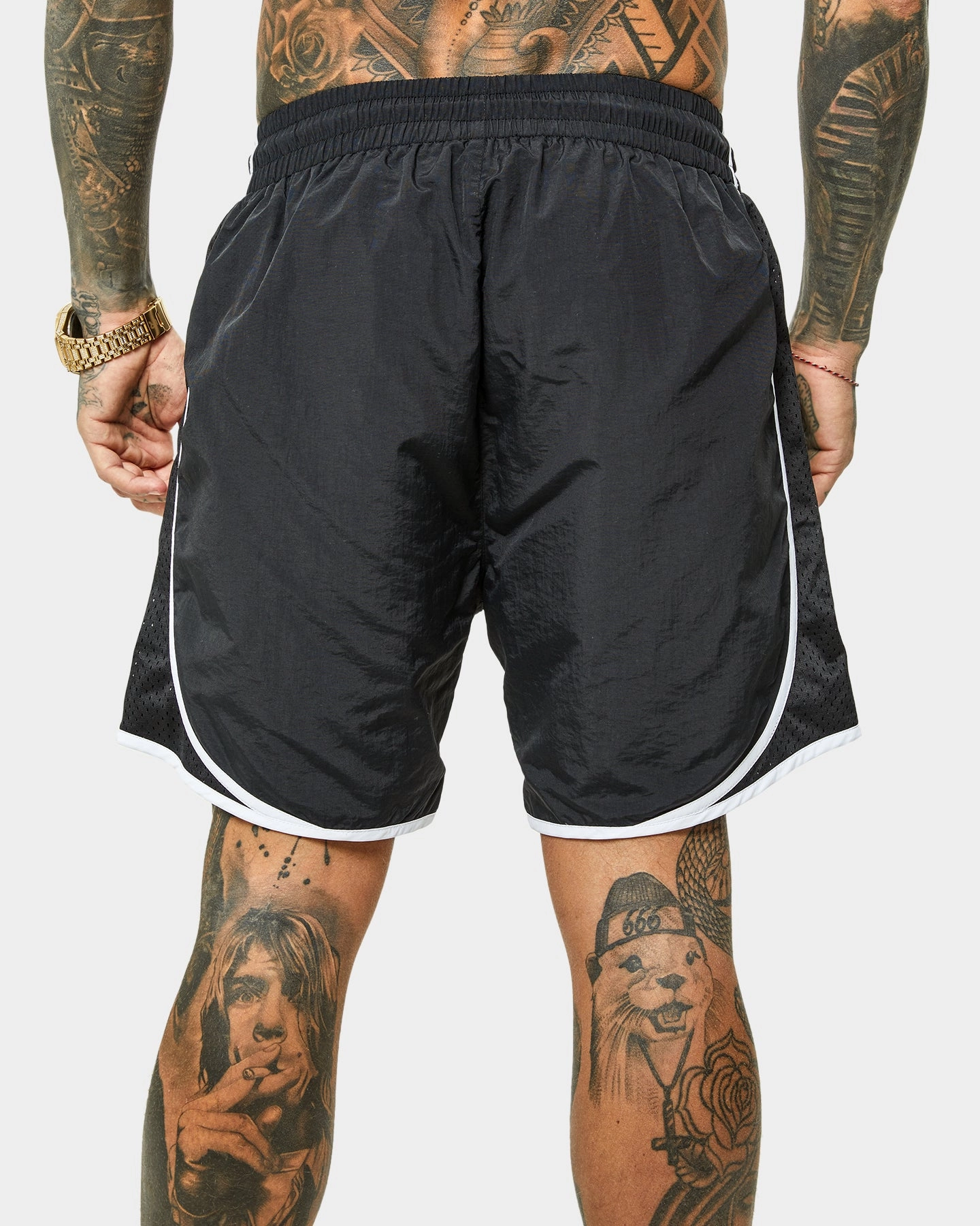 Foldable style Saint Morta Icarus Vintage Running Shorts Black