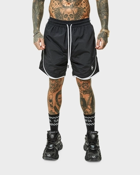 Saint Morta Icarus Vintage Running Shorts Black Windproof Design Effortless Look