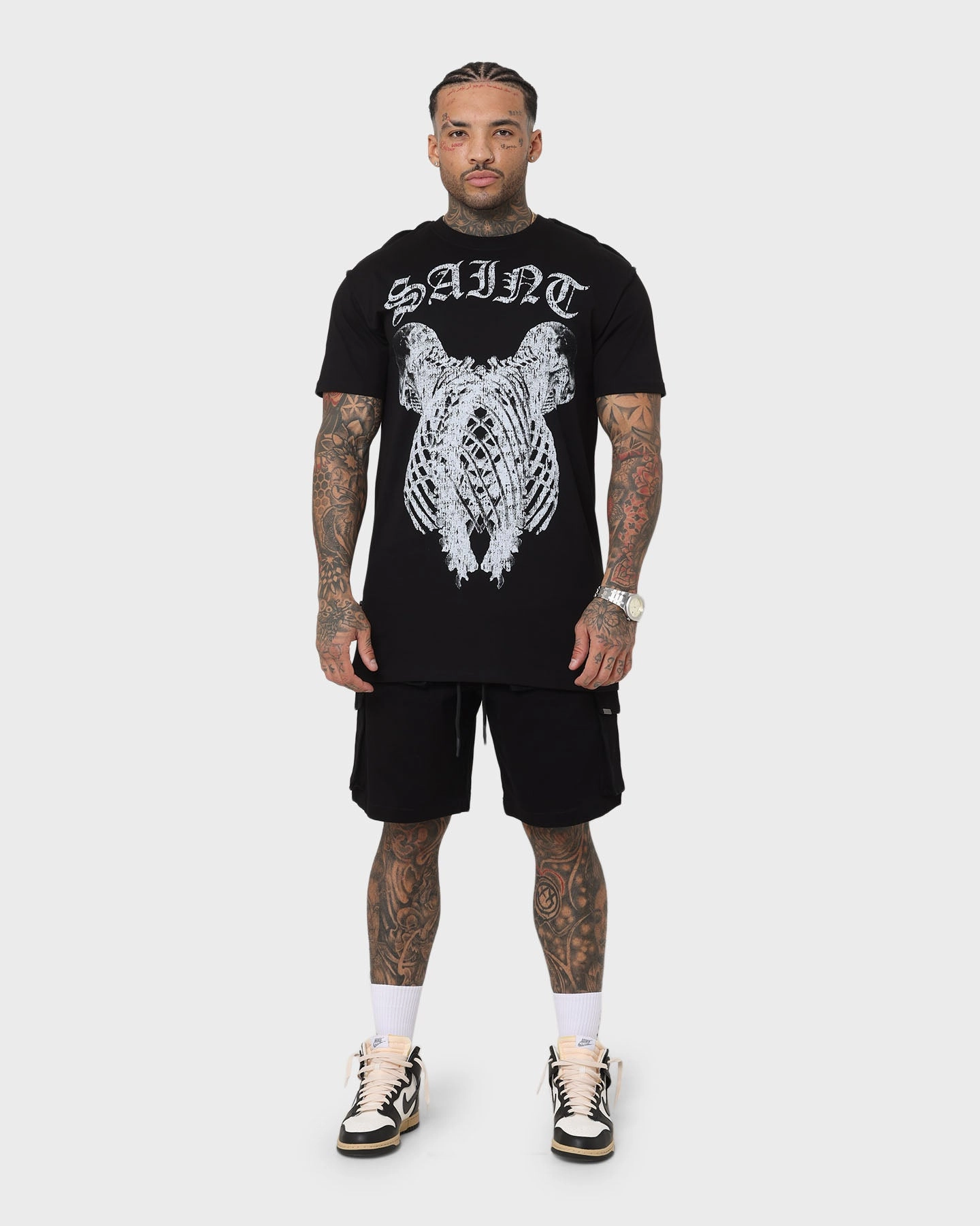 runners Saint Morta Infantry Cargo Shorts Black