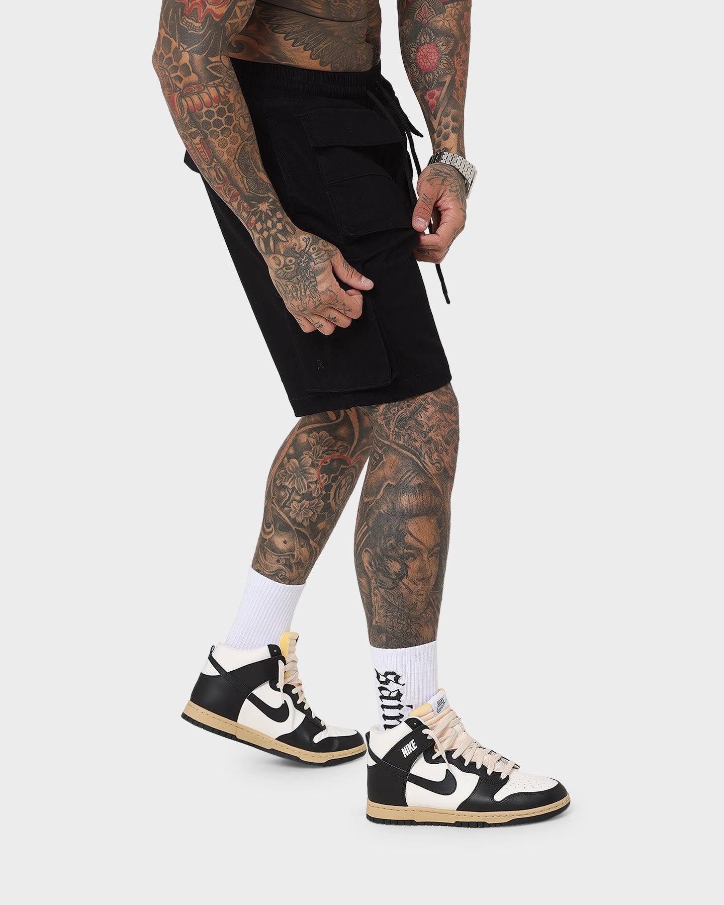 Summer Ready Saint Morta Infantry Cargo Shorts Black