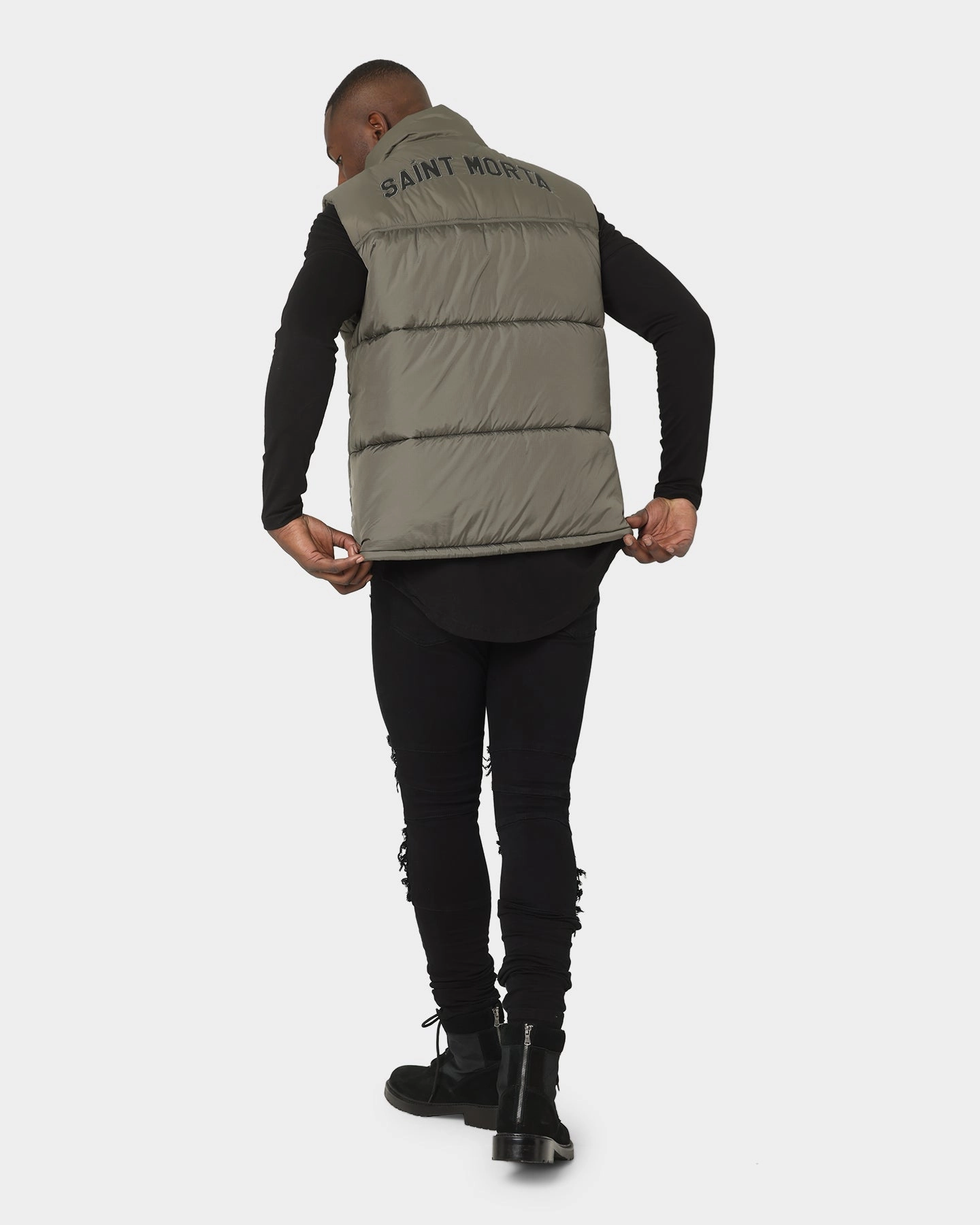 Saint Morta Kingdom Puffer Vest Army Green Durable Material Bravery