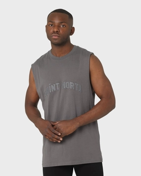 Saint Morta Kingdom Retro Muscle T-Shirt Off Dark Grey Relax Comfort Style