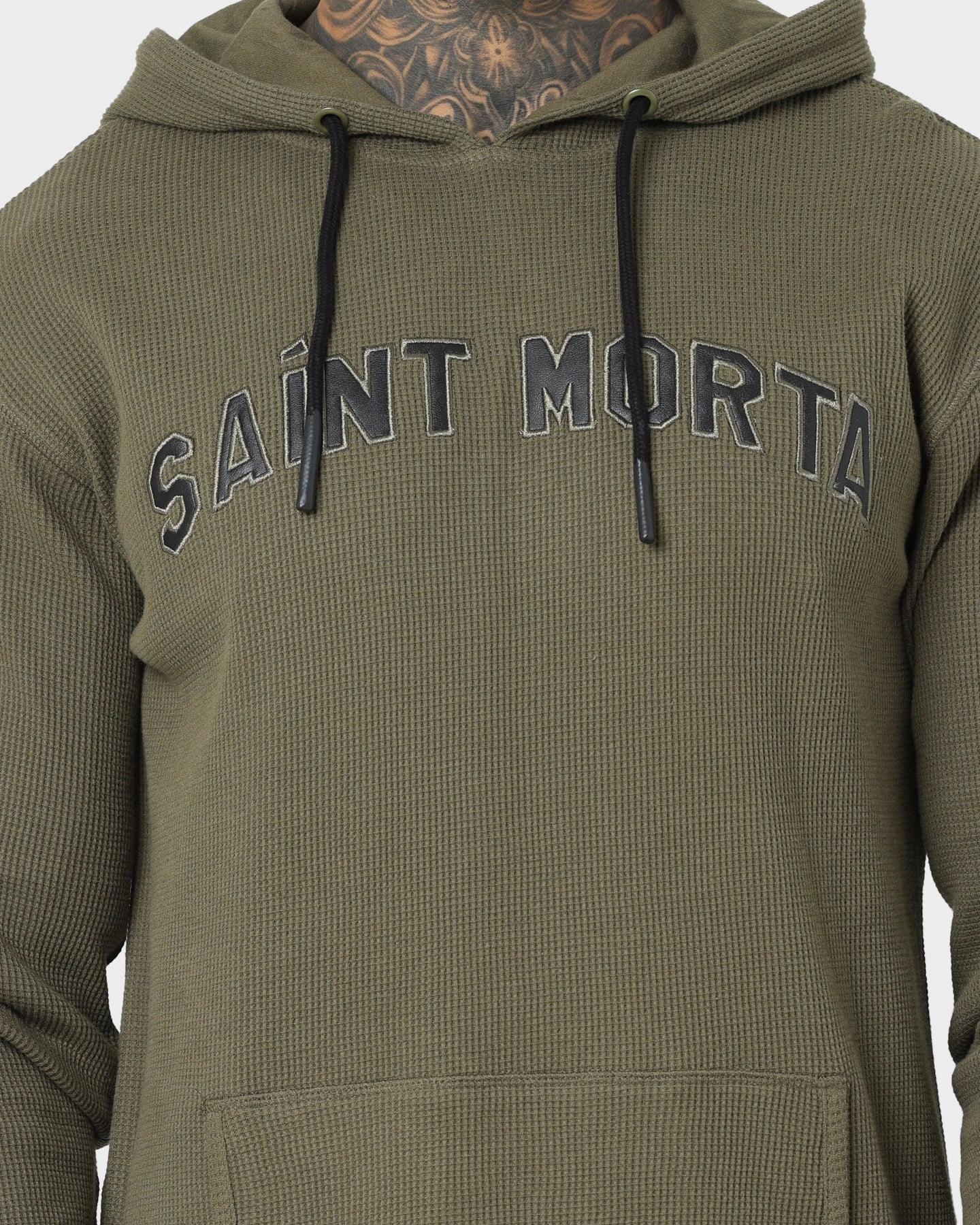 Saint Morta Kingdom Waffle Hoodie Army Green Bill Volunteer