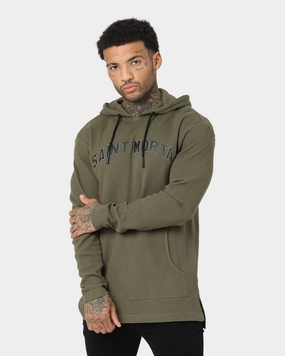 Music Winter Coat Saint Morta Kingdom Waffle Hoodie Army Green